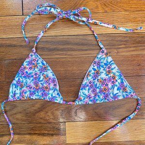 Frankie's Tia Floral Triangle Bikini Top Flower Farm Size Small